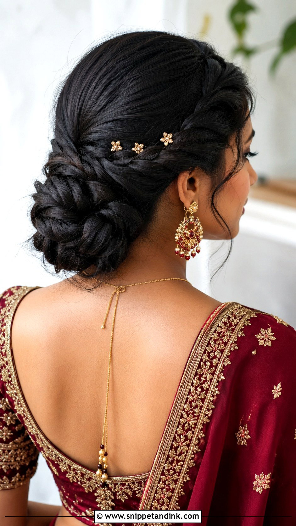 Braided Bun Hairstyle For Marriage Function - Snippet and Ink - 15 Simple Hairstyles for Marriage Functions