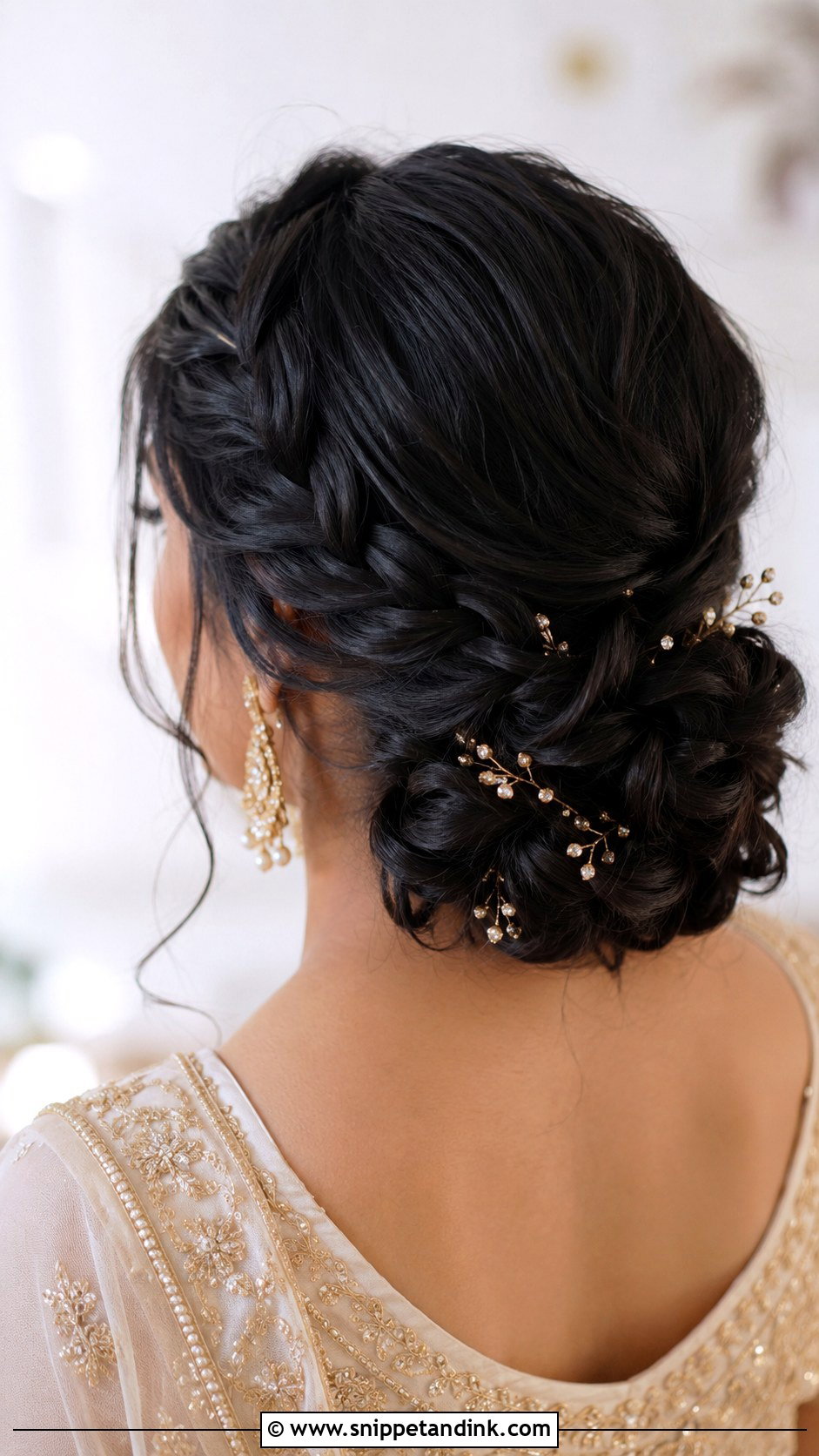 Braided Bun Prewedding Hairdo - Snippet and Ink - 15 Prewedding Hairdo Ideas