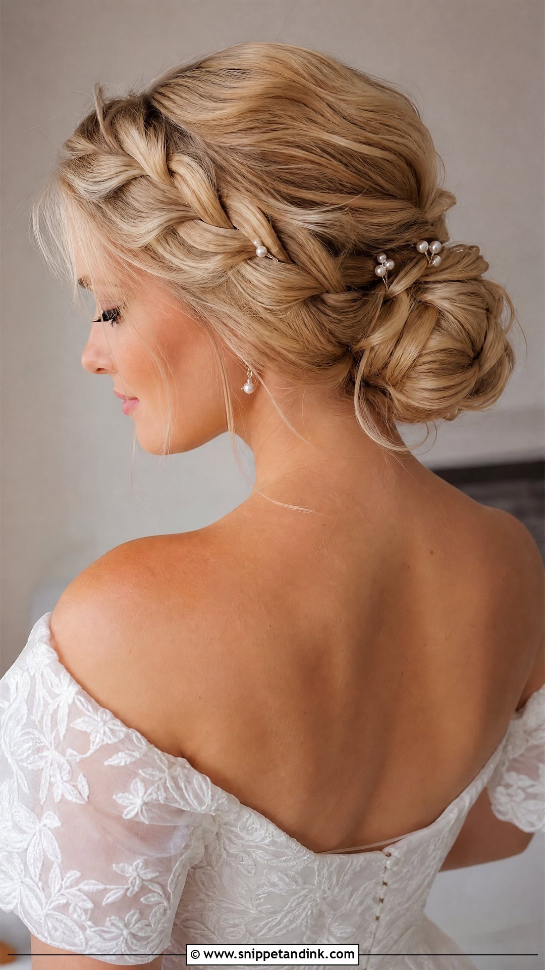 Braided Bun Summer Bridal Hair - Snippet and Ink - 20 Summer Bridal Hair Ideas