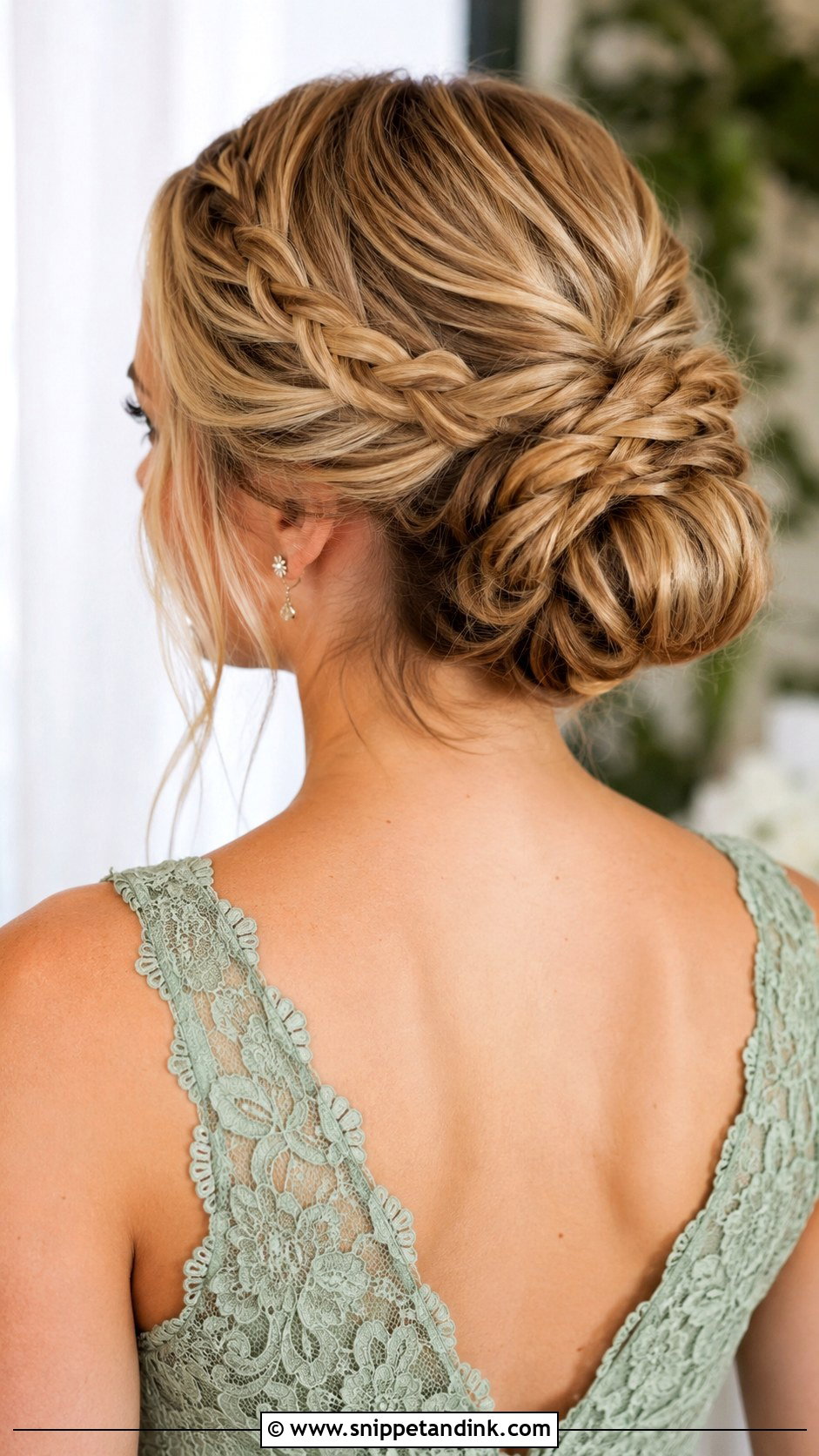 Braided Bun Summer Wedding Updo - Snippet and Ink - 15 Summer Wedding Updos
