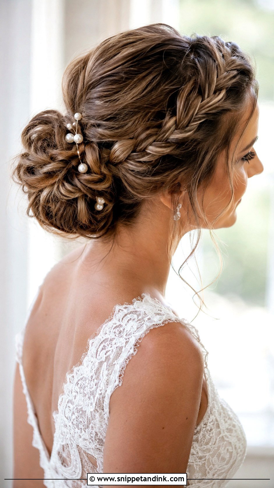 Braided Bun Updo - Snippet and Ink - 20 Bridal Hair Updo Front View Ideas