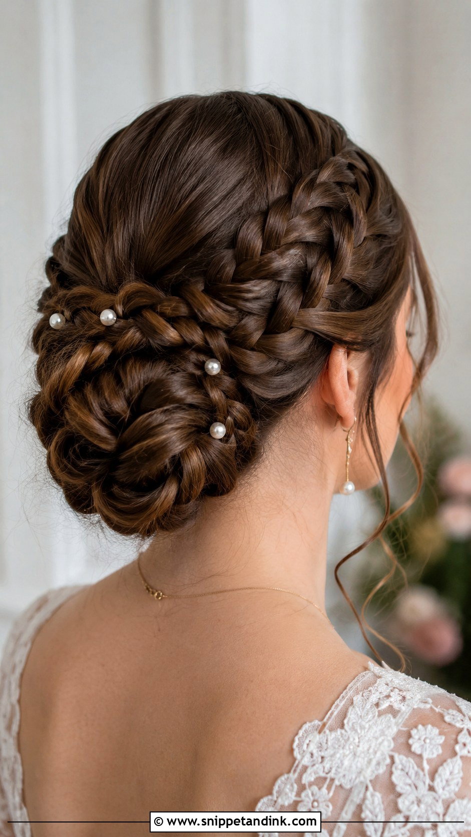 Braided Bun Updo - Snippet and Ink - 30 Straight Hair Hairstyles for Wedding