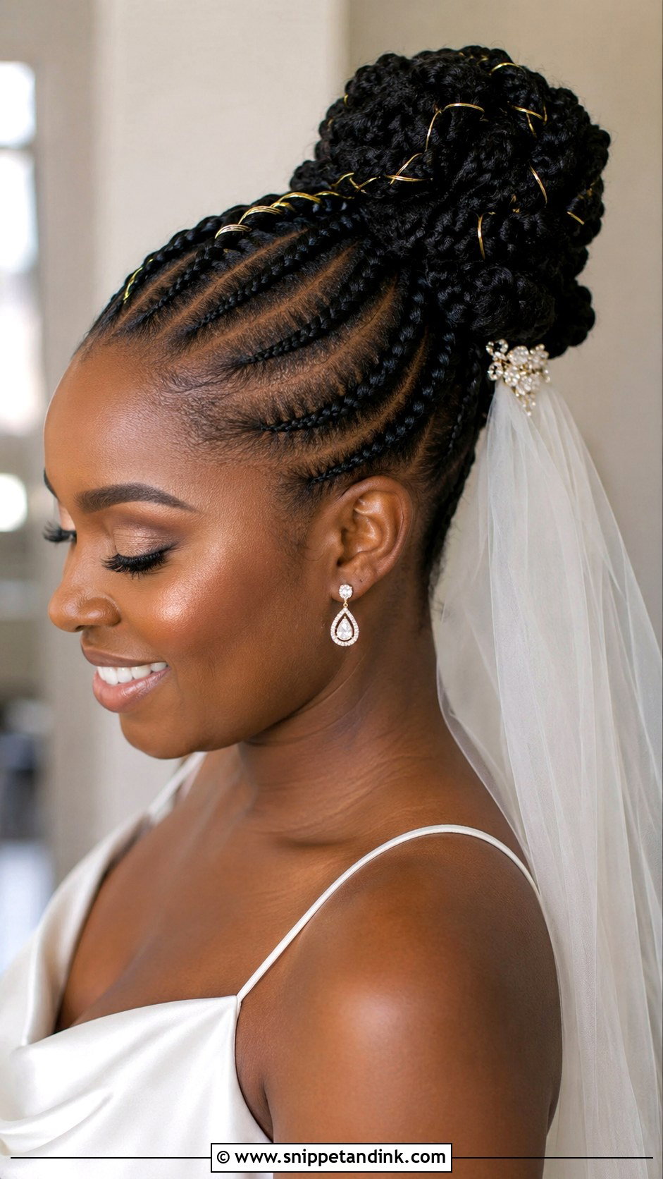 Braided Bun Updo - Snippet and Ink - 20 Natural Hair Styles for Wedding