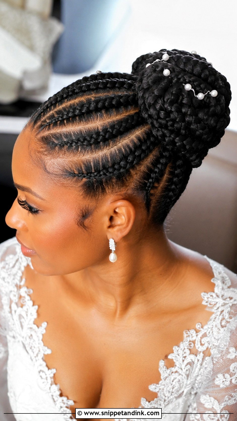 Braided Bun Updo - Snippet and Ink - 20 Updo Wedding Hairstyles for Black Women
