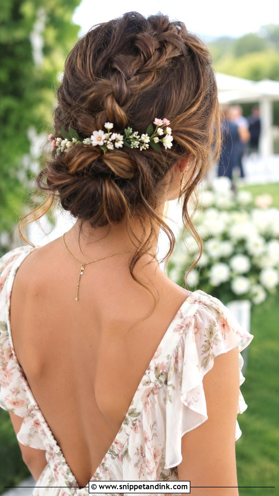 Braided Bun Updo - Snippet and Ink - 20 Wedding Guest Bun Hairstyles