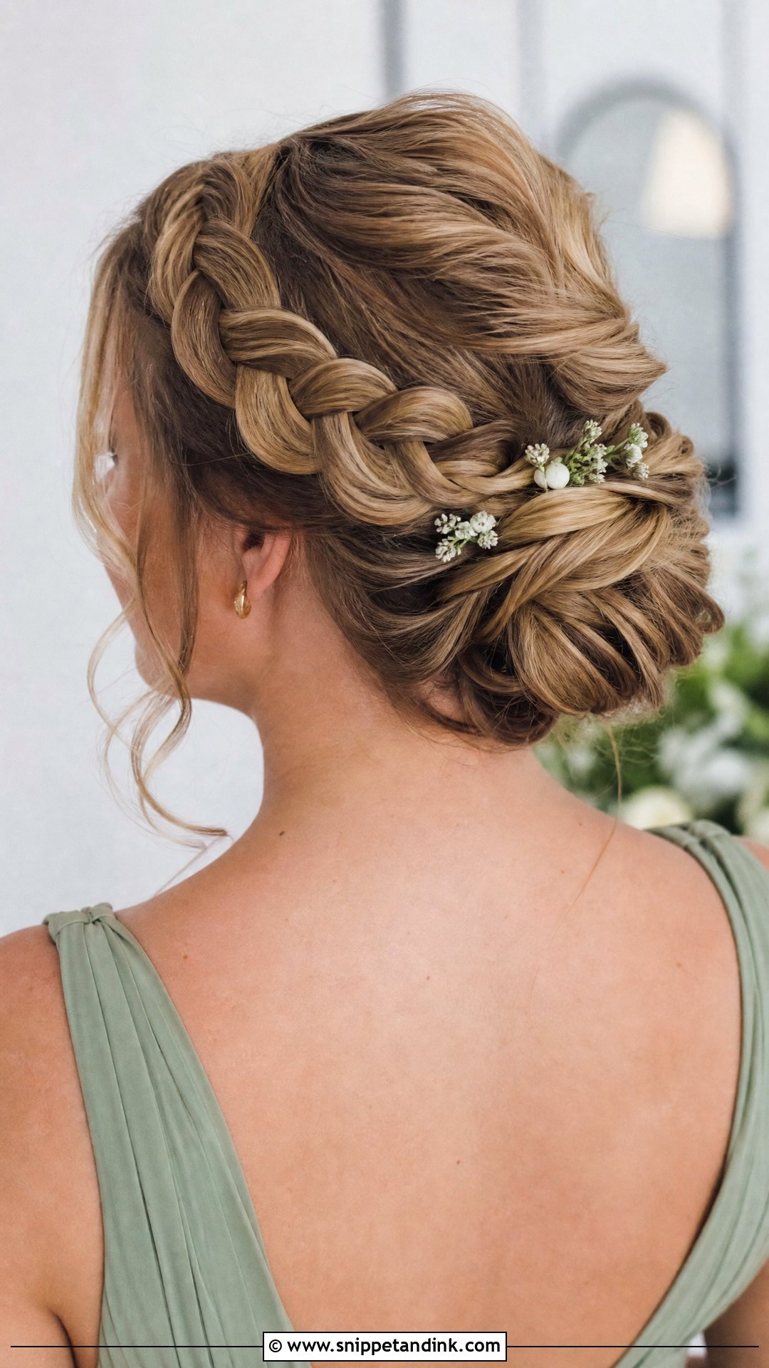 Braided Bun Updo For Medium Hair Wedding - Snippet and Ink - 20 Simple Updos for Medium Hair Wedding