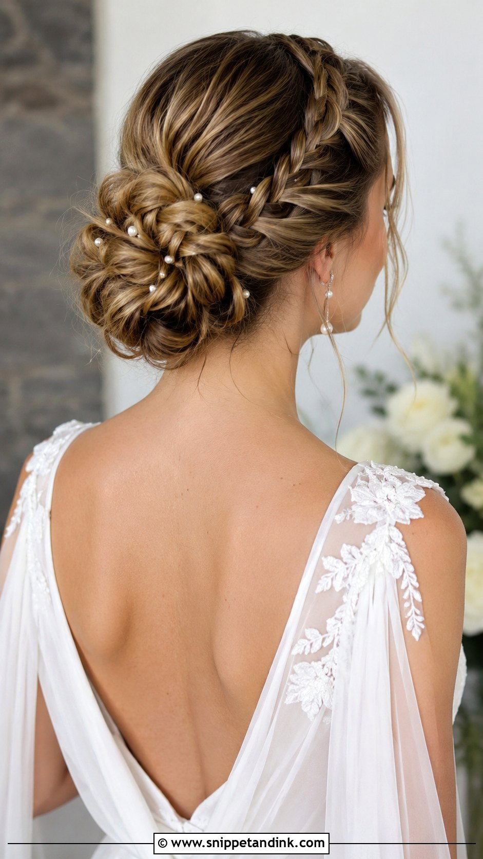 Braided Bun Updo for Brides - Snippet and Ink - 20 Wedding Updo Tutorial Ideas