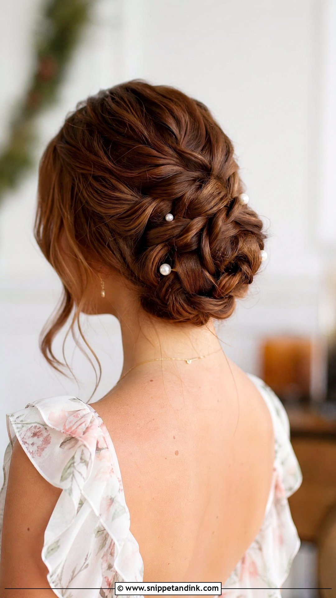 Braided Bun Updo for Wedding Guest - Snippet and Ink - 20 Updo Hair Styles for Wedding Guest