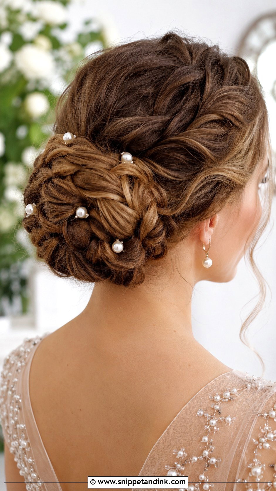 Braided Bun Updo for Wedding Guest - Snippet and Ink - 20 Hair Upstyles Wedding Guest Ideas
