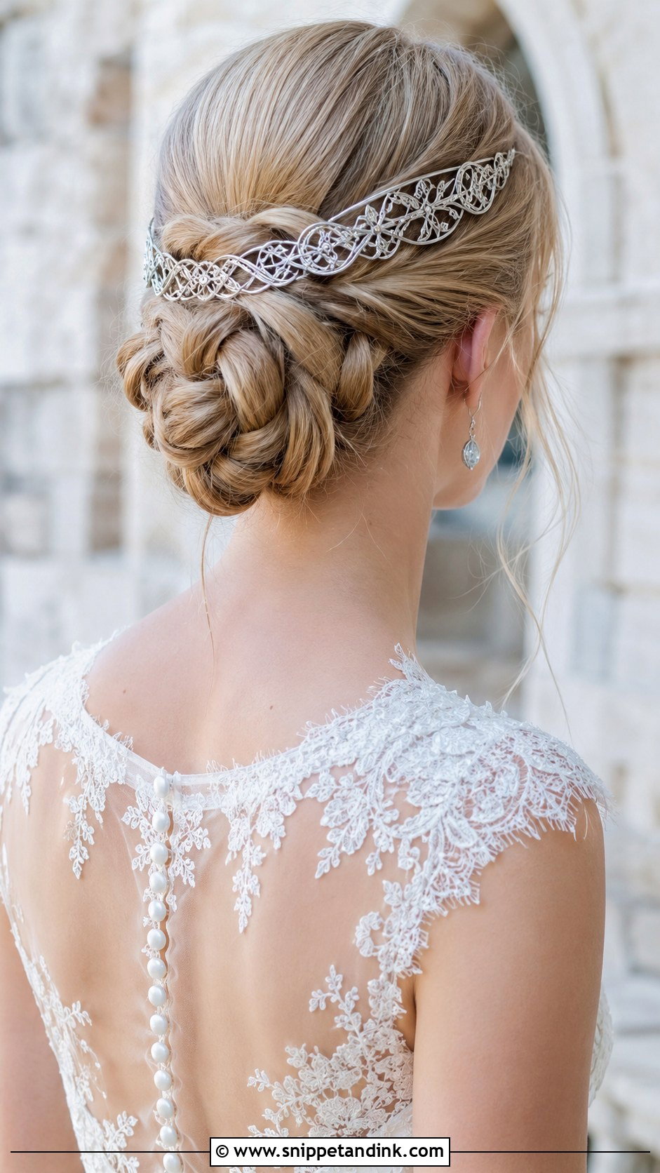 Braided Bun Viking Wedding Hair - Snippet and Ink - 25 Viking Bridal Hair Ideas