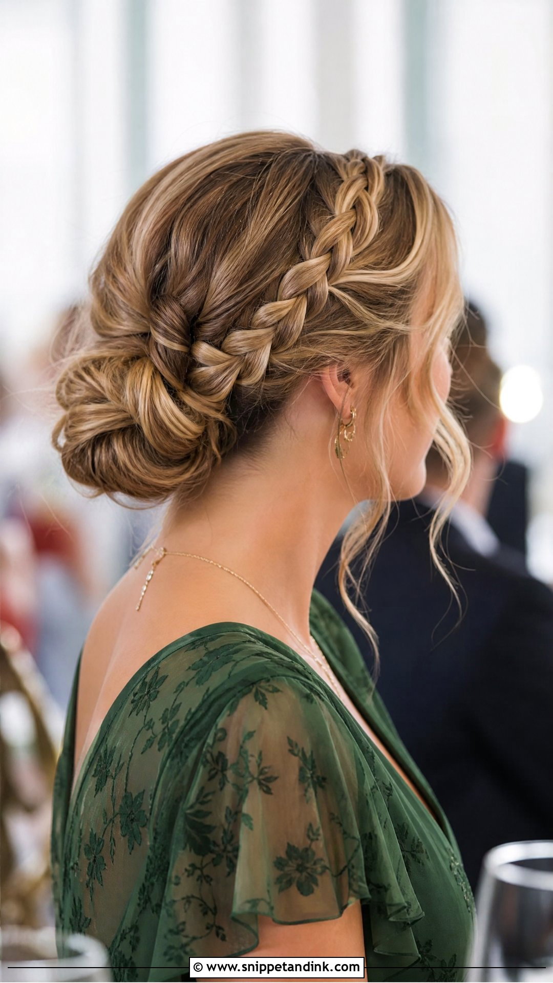 Braided Bun Wedding Guest Hairstyle - Snippet and Ink - 15 Fall Wedding Guest Hairstyles