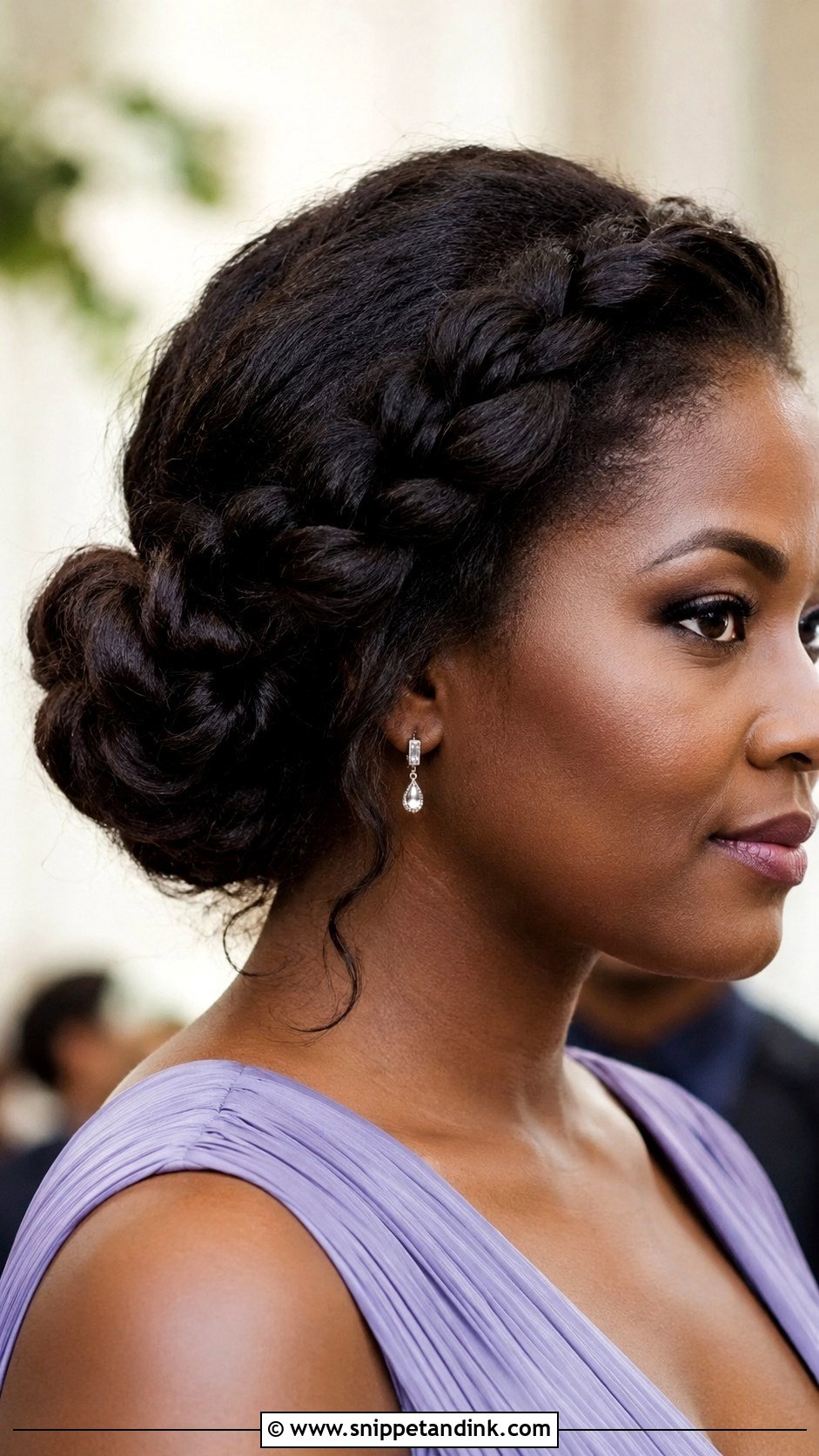 Braided Bun Wedding Guest Updo - Snippet and Ink - 15 Long Hair Updo for Wedding Guest Ideas