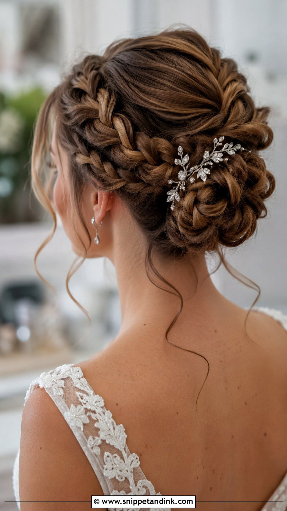 Braided Bun Wedding Hairstyle - Snippet and Ink - 30 Bridal Hair Inspiration Ideas