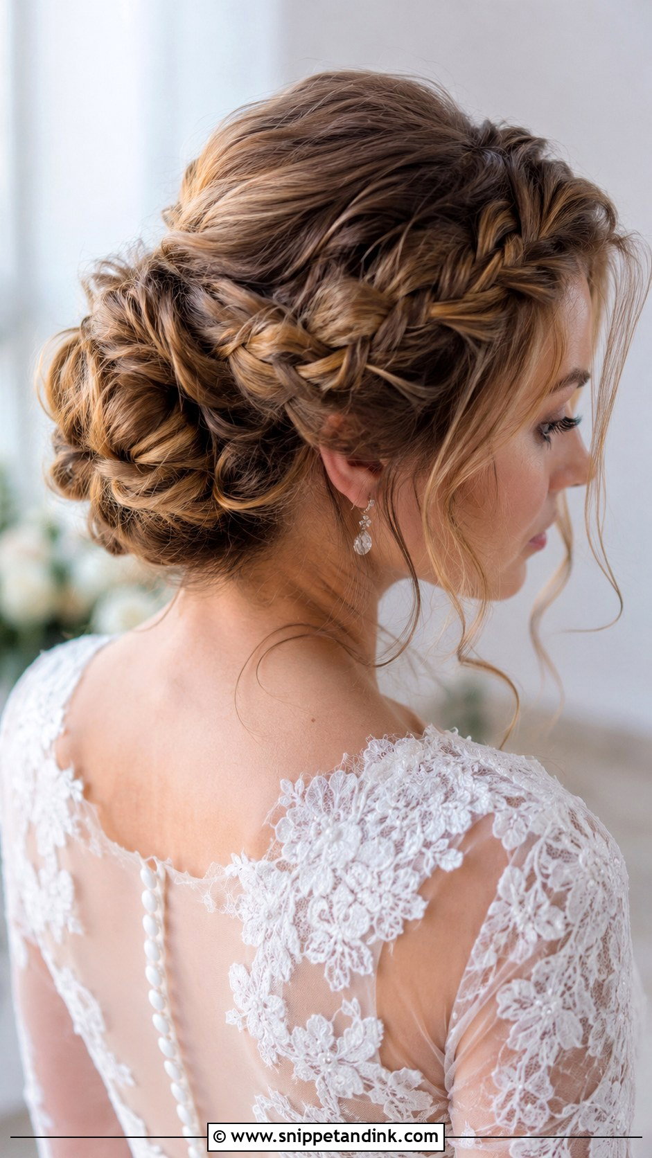 Braided Bun Wedding Hairstyle - Snippet and Ink - 35 Hairstyle for Wedding Ideas