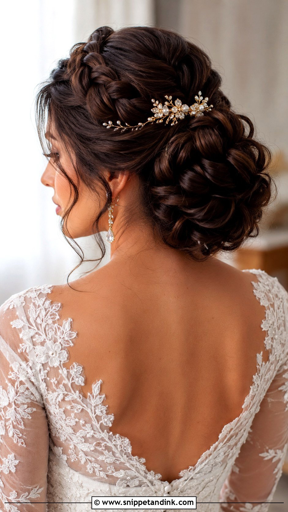 Braided Bun Wedding Hairstyle - Snippet and Ink - 15 Rambut Pengantin Wedding Hairstyles