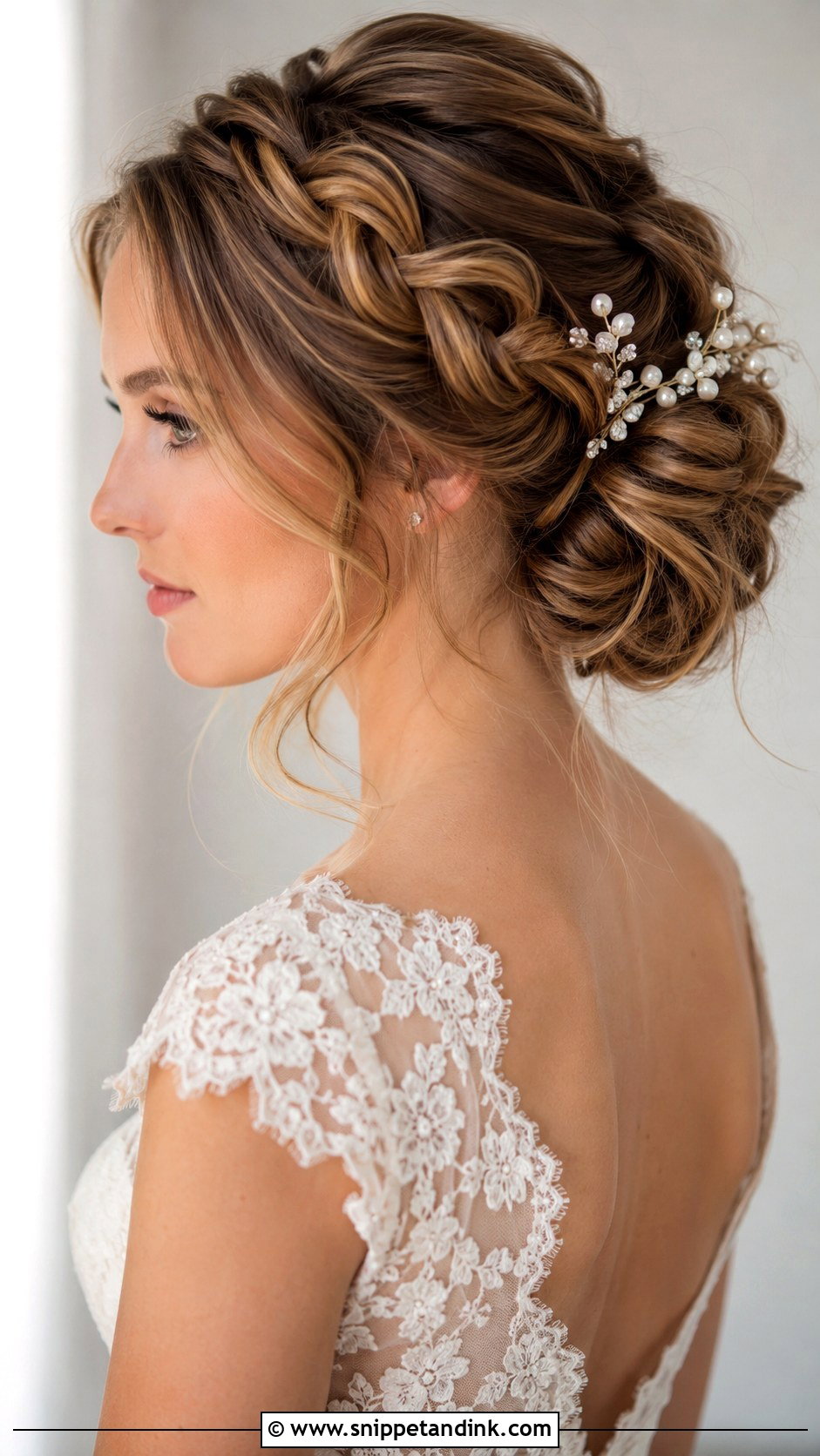 Braided Bun Wedding Updo For Round Face - Snippet and Ink - 15 Updos for Round Faces Wedding