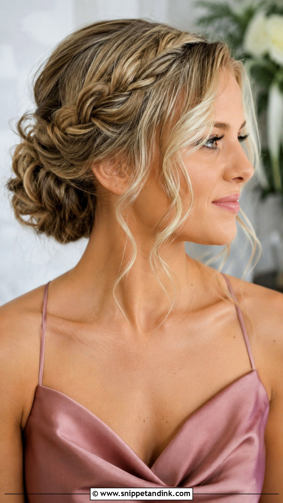 Braided Bun With Face Framing Pieces - Snippet and Ink - 20 Bridesmaid Hair Updo Braid Ideas