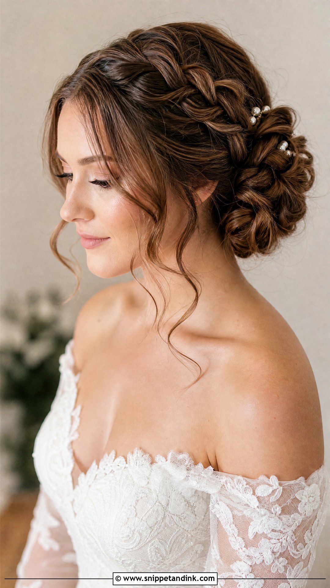 Braided Bun With Face Framing Pieces - Snippet and Ink - 20 Brides with Braids