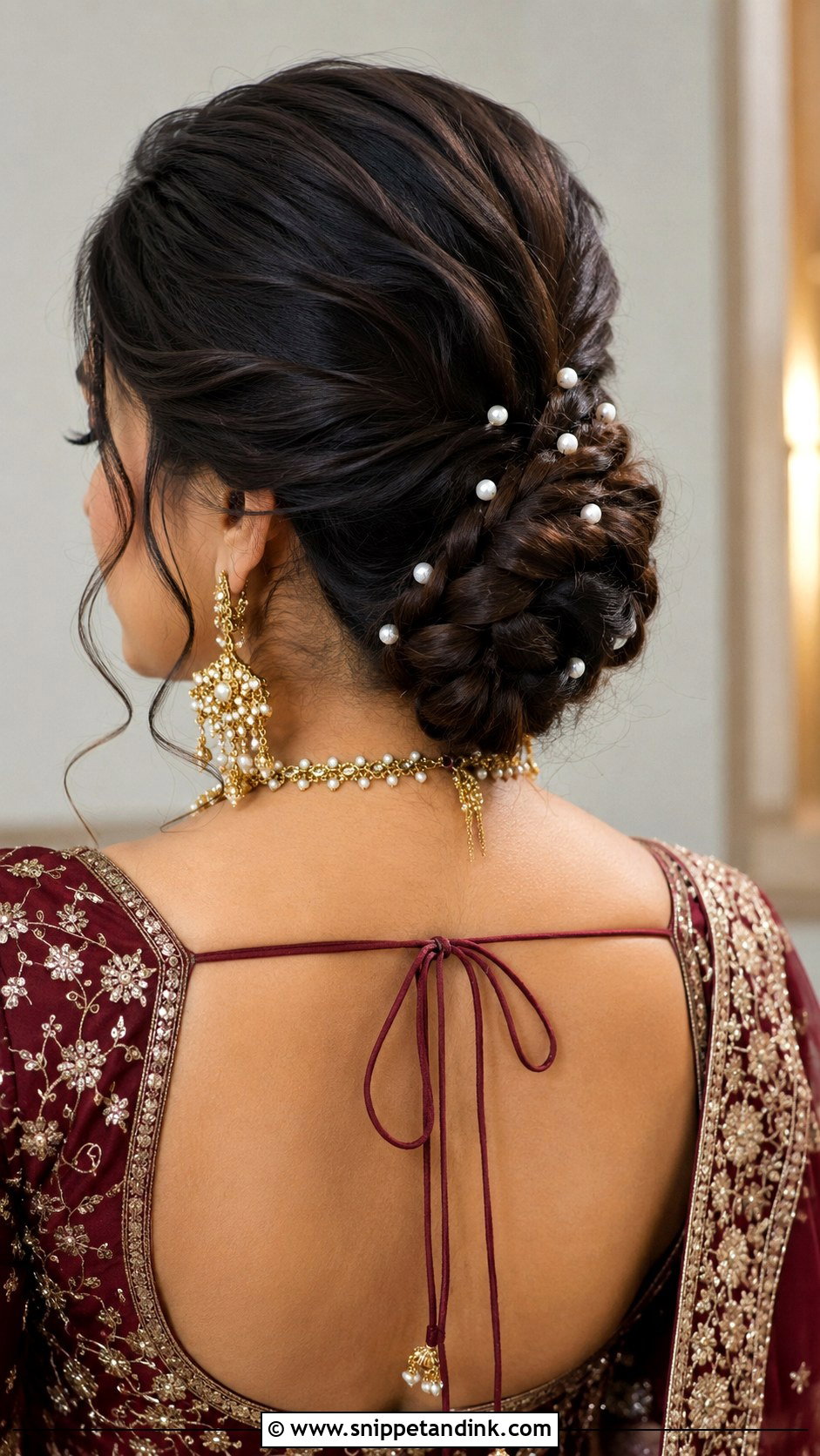 Braided Bun With Fishtail - Snippet and Ink - 25 Indian Bridal Hair Buns