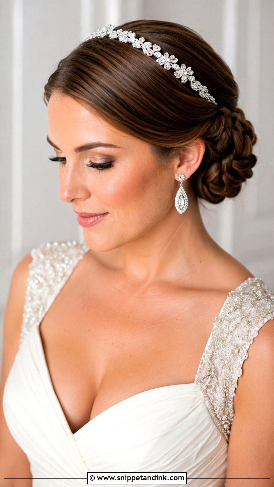 Braided Bun With Headband - Snippet and Ink - 25 Bridal Hairstyles with Braids