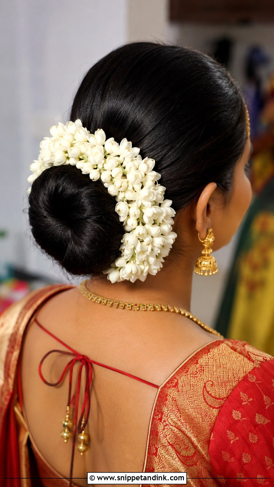 Braided Bun With Jada Billai - Snippet and Ink - 25 Indian Bridal Wedding Hairstyles
