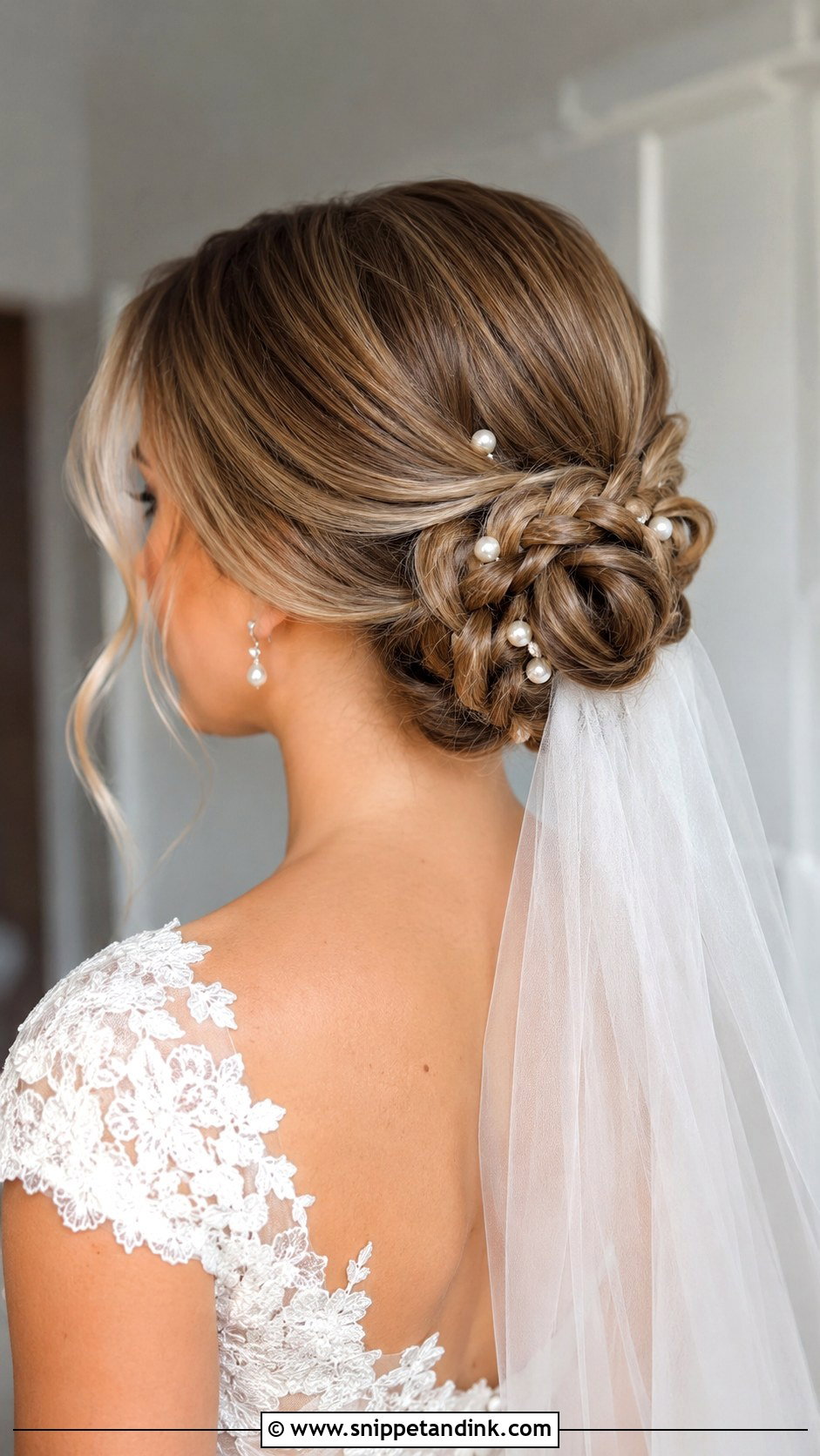 Braided Bun With Pearl Accents - Snippet and Ink - 25 Bridal Braided Hairstyles