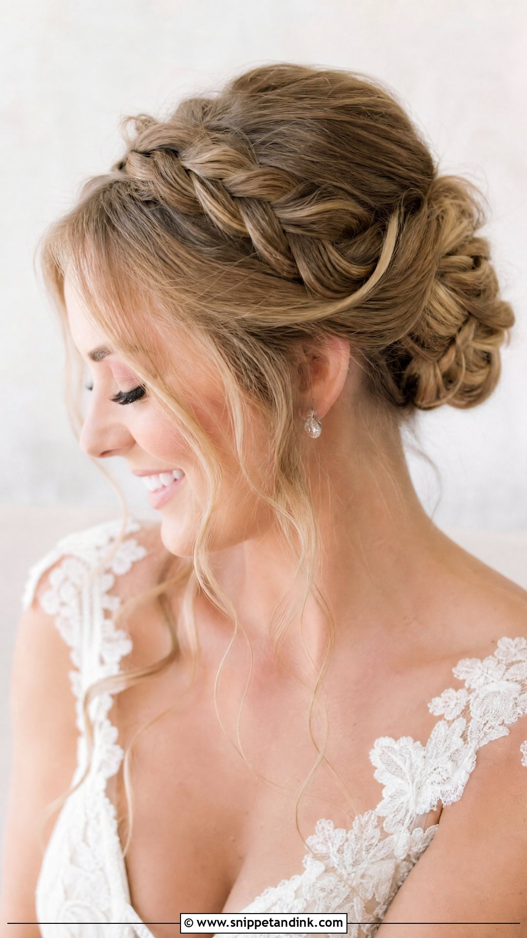 Braided Bun With Soft Face Framing Pieces - Snippet and Ink - 20 Party Wedding Hair Styles
