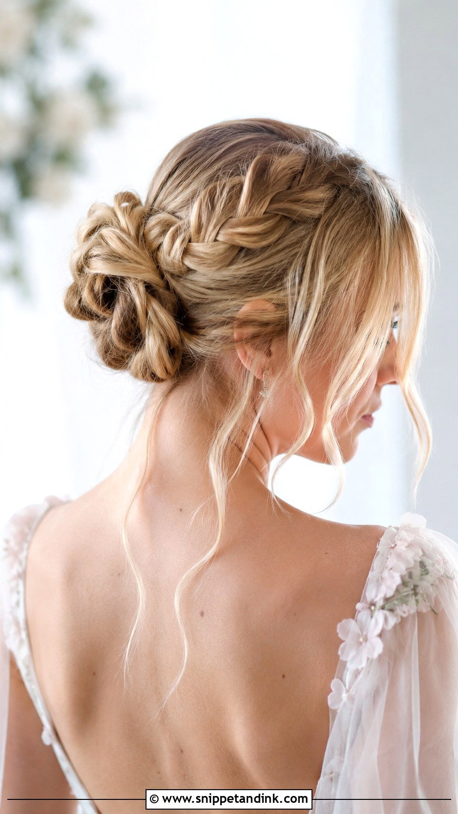 Braided Bun With Tendrils - Snippet and Ink - 25 Wedding Buns