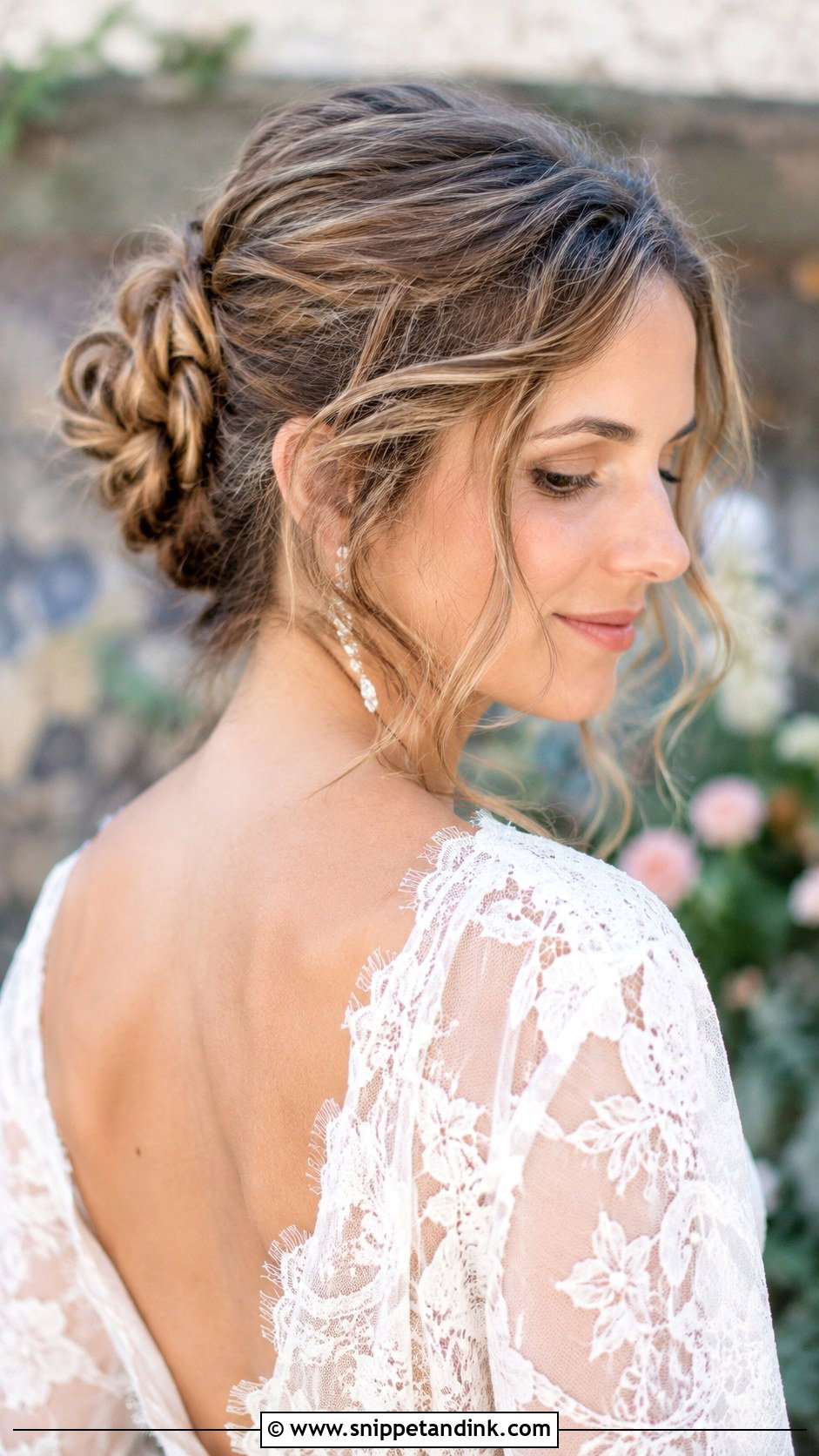 Braided Bun With Tendrils - Snippet and Ink - 35 Bridal Updo Ideas