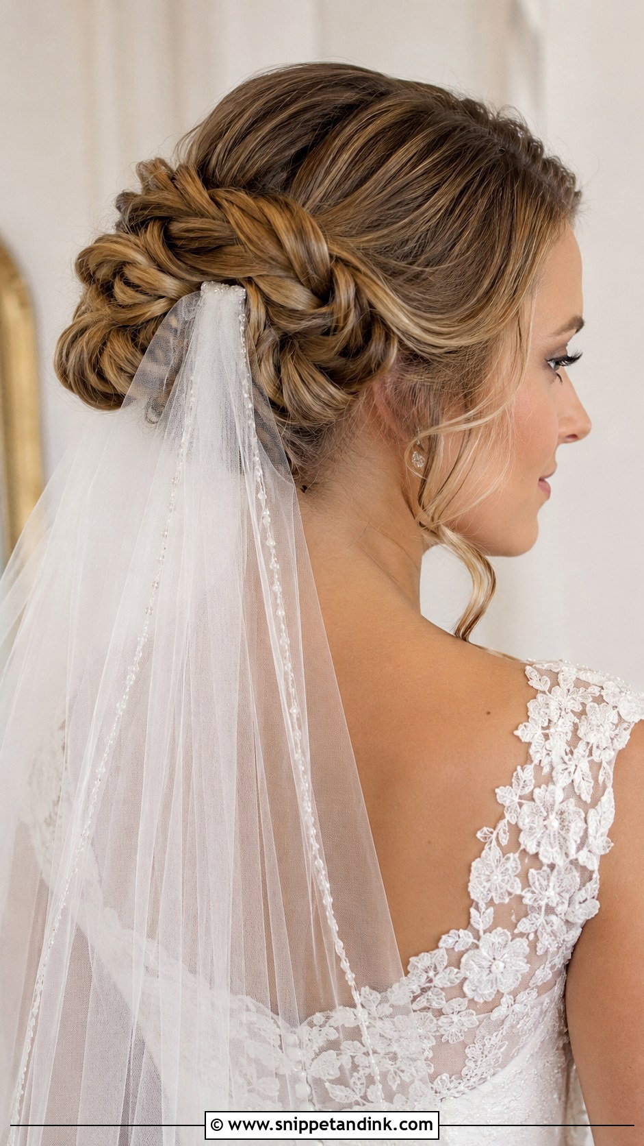 Braided Bun With Veil Wedding Hairstyle - Snippet and Ink - 20 Braids Hairstyles Wedding
