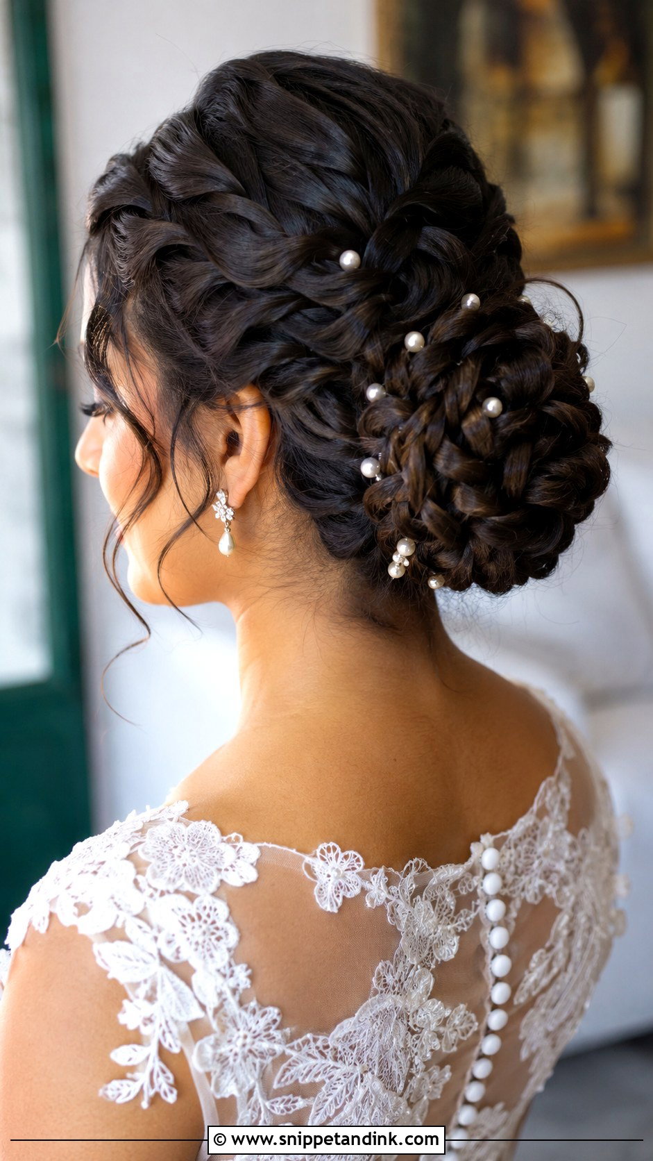 Braided Bun for Bride - Snippet and Ink - 20 Cute Bun Hairstyles for Wedding