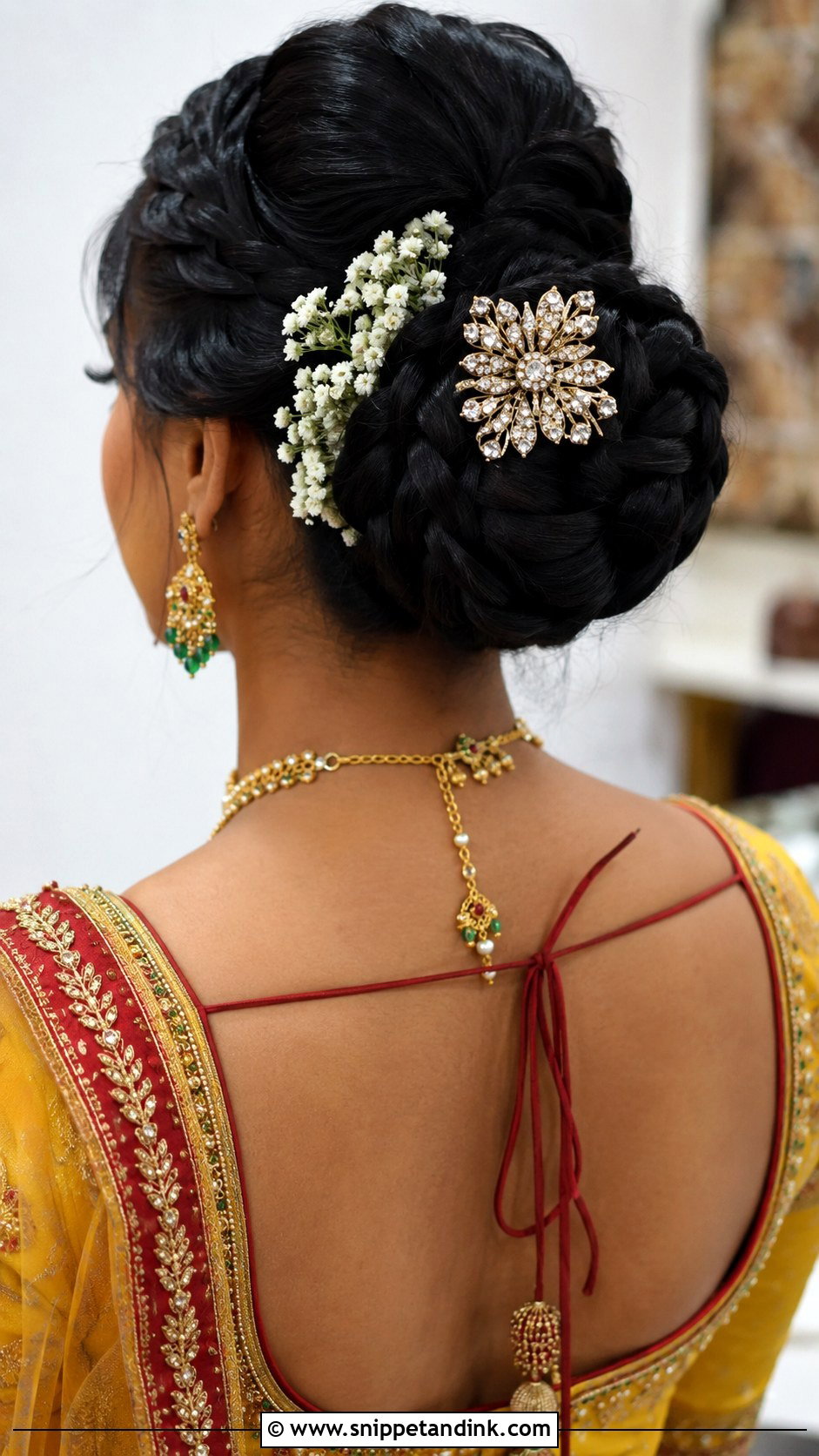 Braided Bun for Bride - Snippet and Ink - 25 Mehandi Hairstyles for Bride