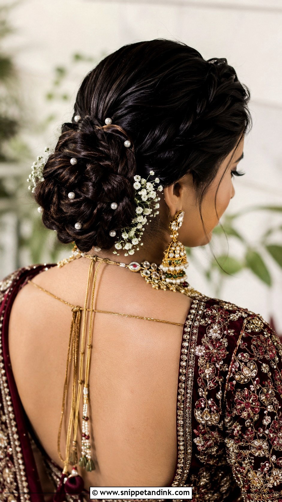 Braided Bun for Bride - Snippet and Ink - 20 Ban Hairstyle Indian Wedding Ideas
