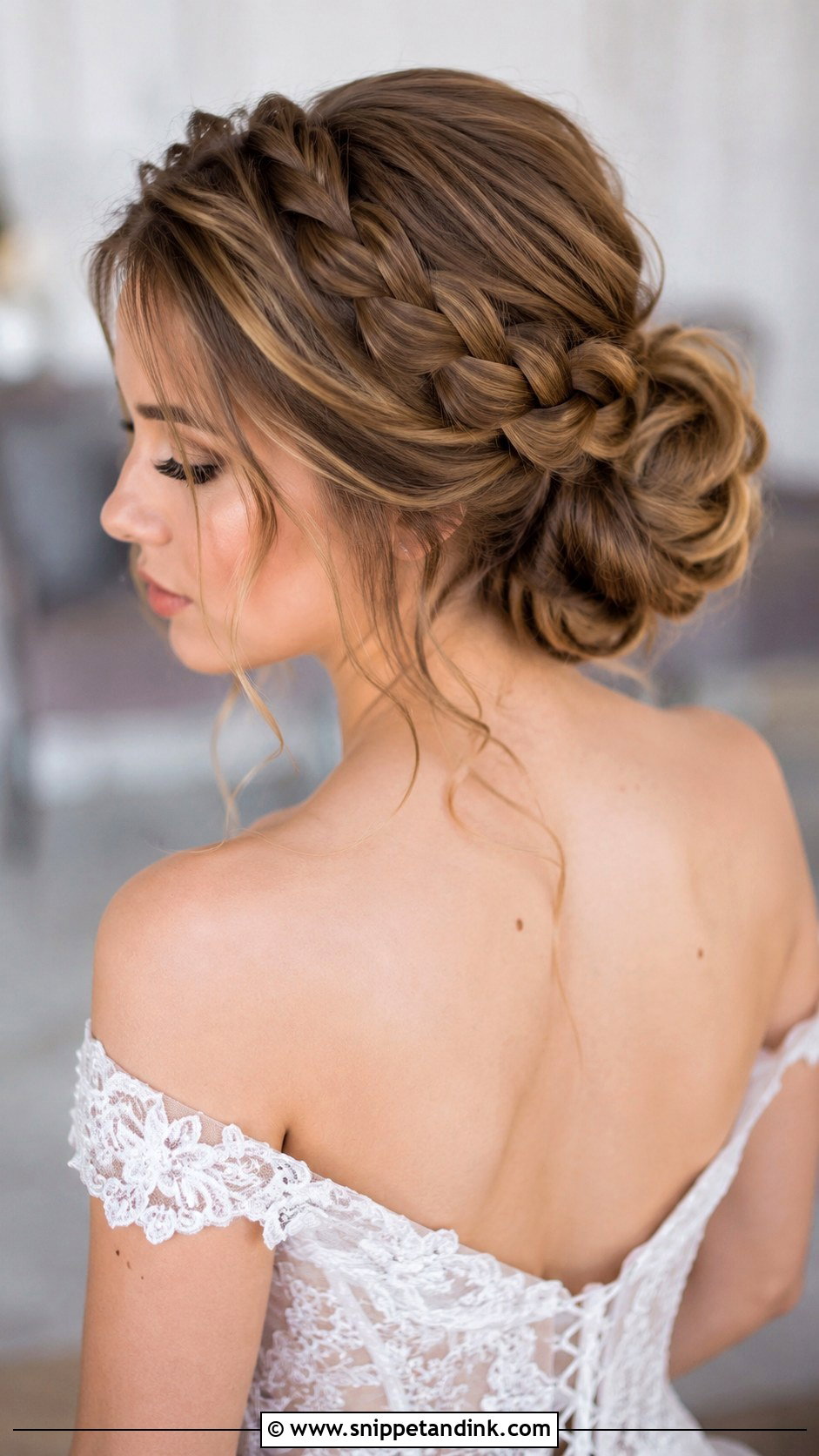 Braided Bun for Brides - Snippet and Ink - 30 Hairstyle for Bride Ideas
