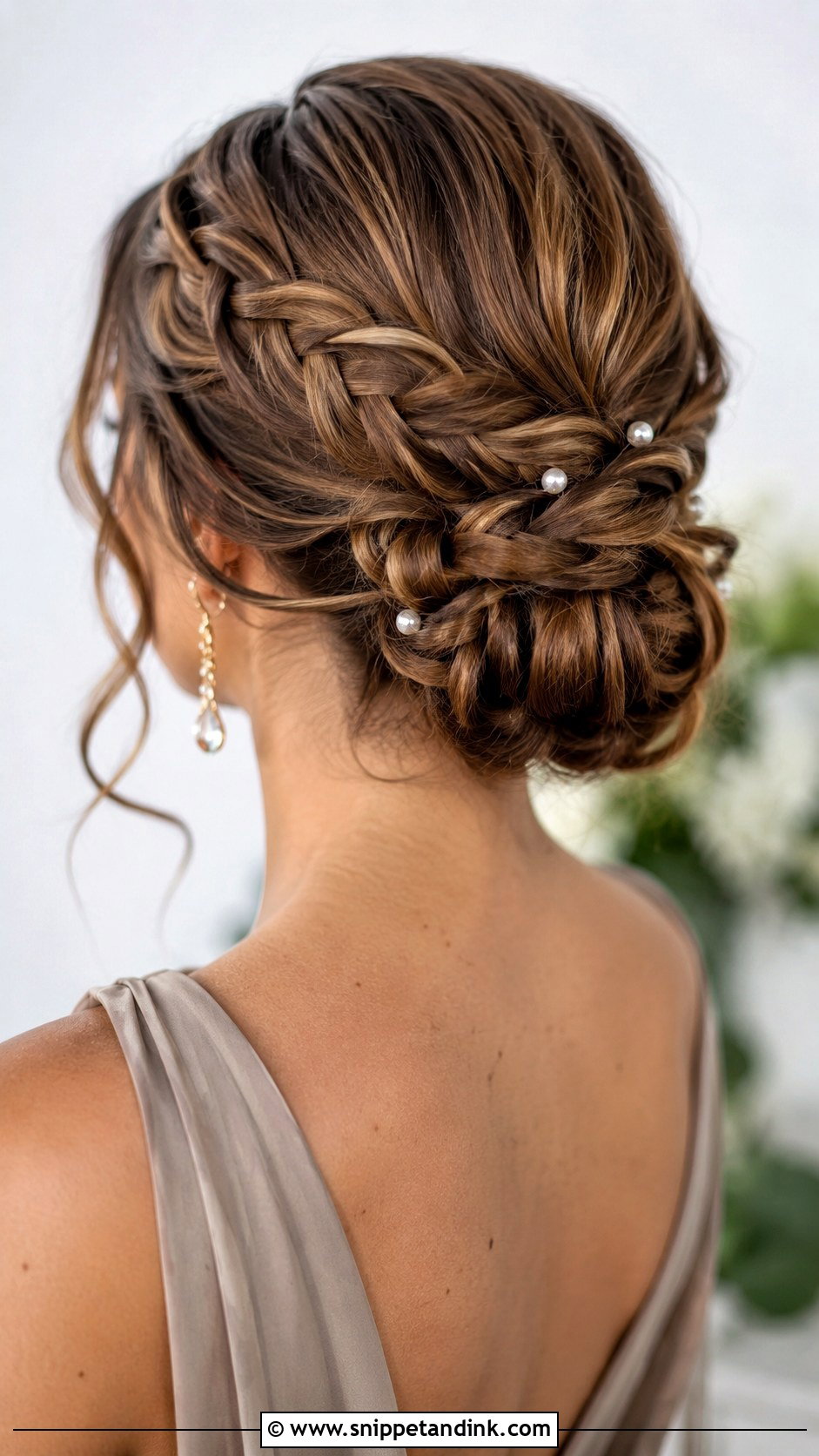 Braided Bun for Long Hair Wedding Guest - Snippet and Ink - 20 Hair Styles for Long Hair Wedding Guest