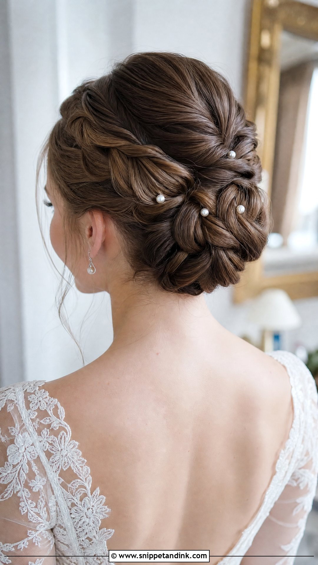 Braided Bun for Straight Hair - Snippet and Ink - 20 Wedding Hairstyle for Straight Hair Ideas