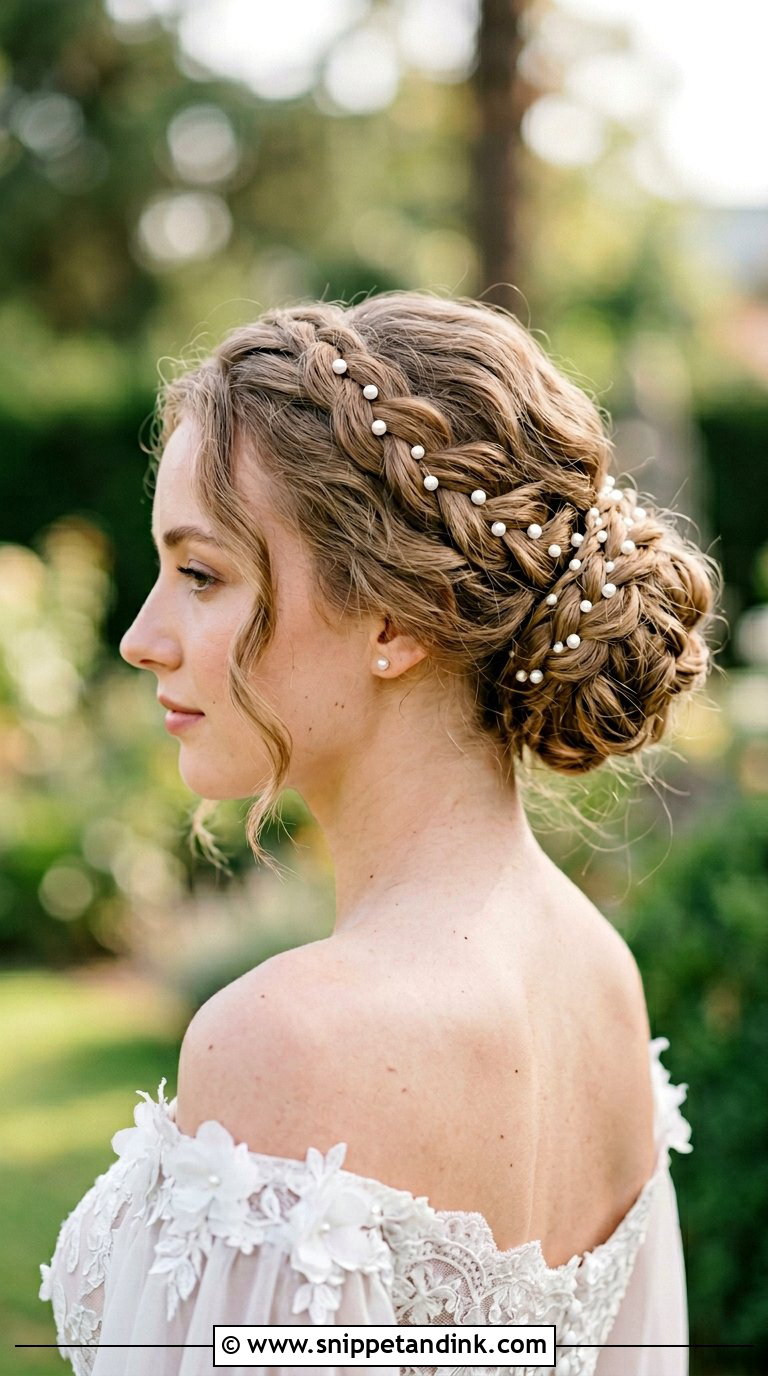 Braided Bun for Wedding - Snippet and Ink - 20 Bun Hairstyle for Wedding Ideas