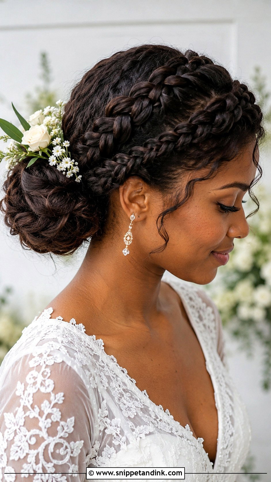 Braided Bun for Wedding - Snippet and Ink - 20 Natural Hairstyles for Wedding