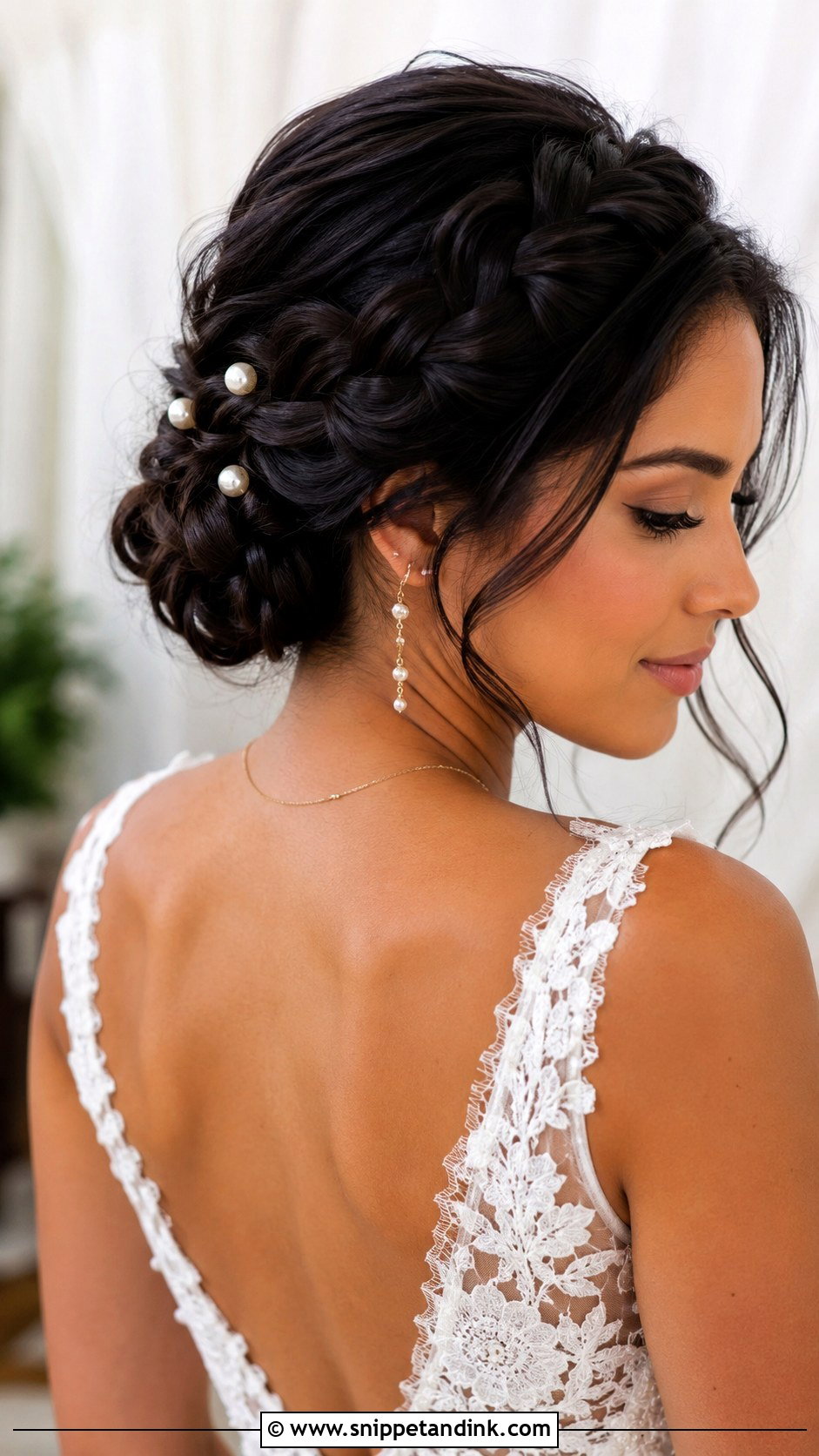 Braided Bun for Wedding Day - Snippet and Ink - 30 Bridal Bun Hairstyles