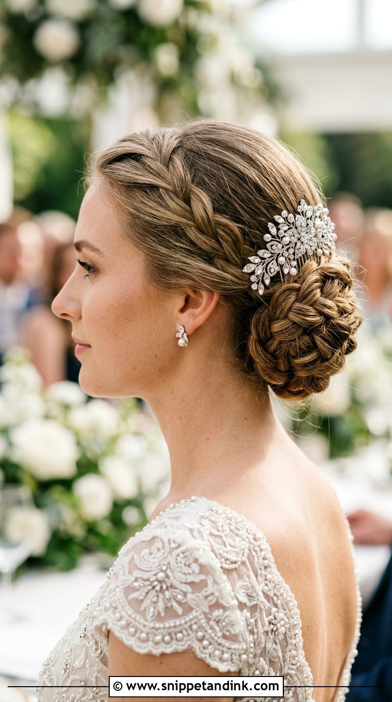 Braided Bun for Wedding - Snippet and Ink - 20 Braids Hairstyles for Wedding