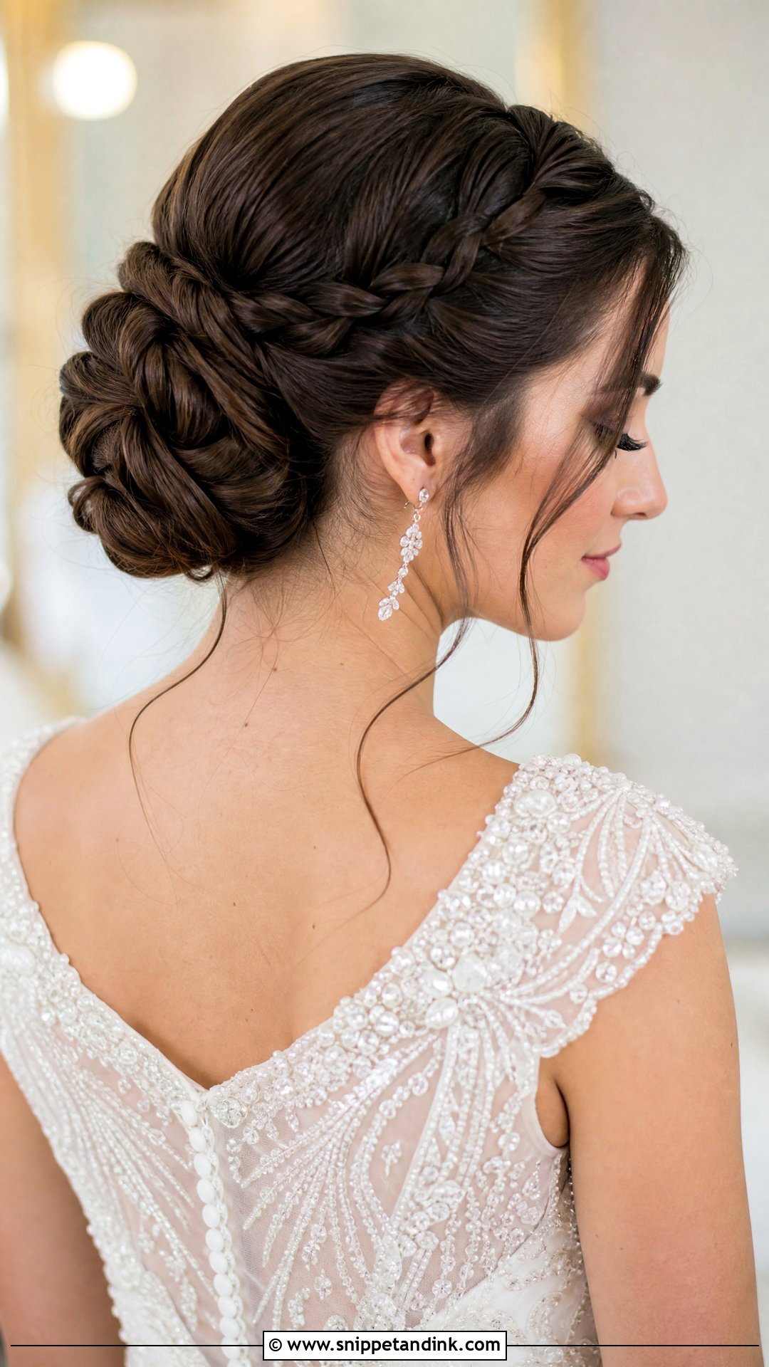 Braided Chignon - Snippet and Ink - 20 Bridal Braid Hairstyles