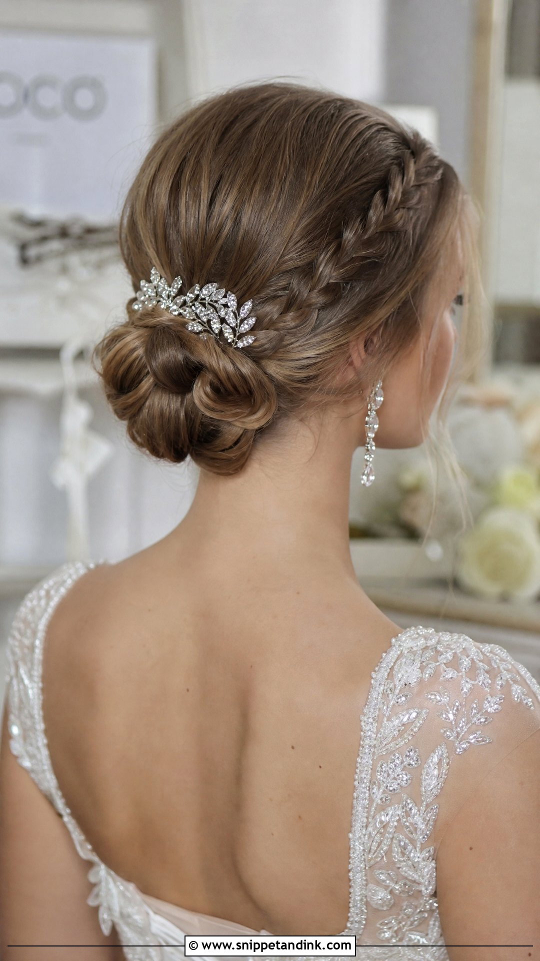 Braided Chignon Bridal Hairstyle - Snippet and Ink - 20 Bridal Hair Braids