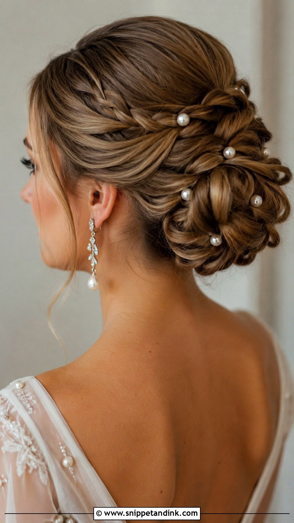 Braided Chignon With Pearls - Snippet and Ink - 25 Bridal Hairstyles with Braids