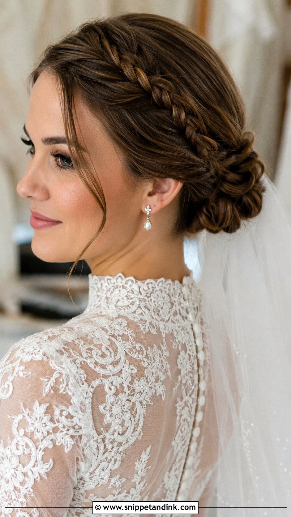 Braided Chignon for Brides - Snippet and Ink - 20 Bride Braided Hairstyles