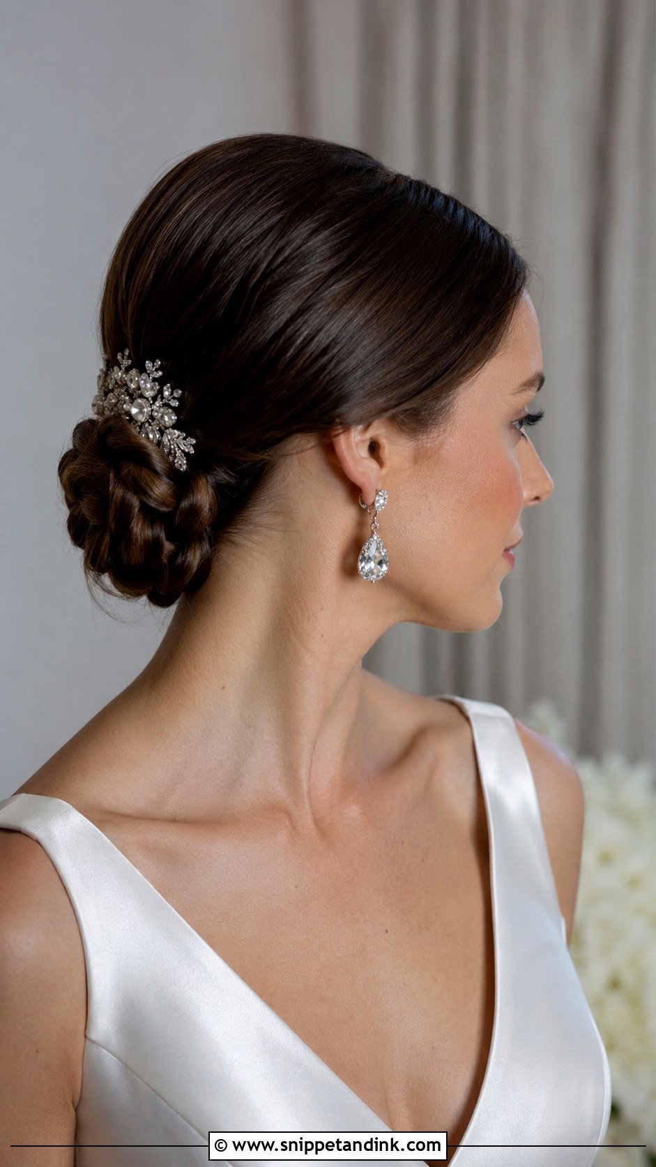 Braided Chignon for Elegant Brides - Snippet and Ink - 25 Bridal Braided Hairstyles