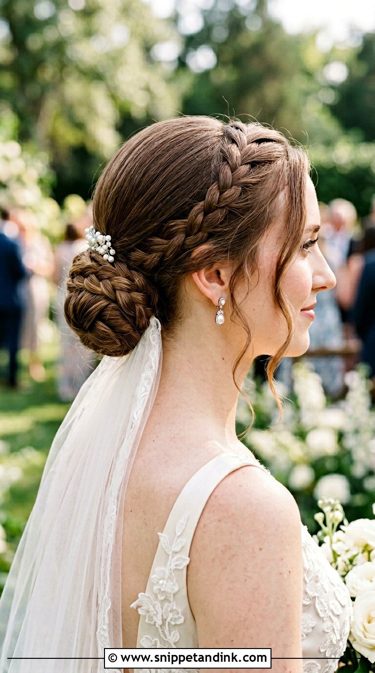 Braided Chignon for Wedding - Snippet and Ink - 20 Braids Hairstyles for Wedding