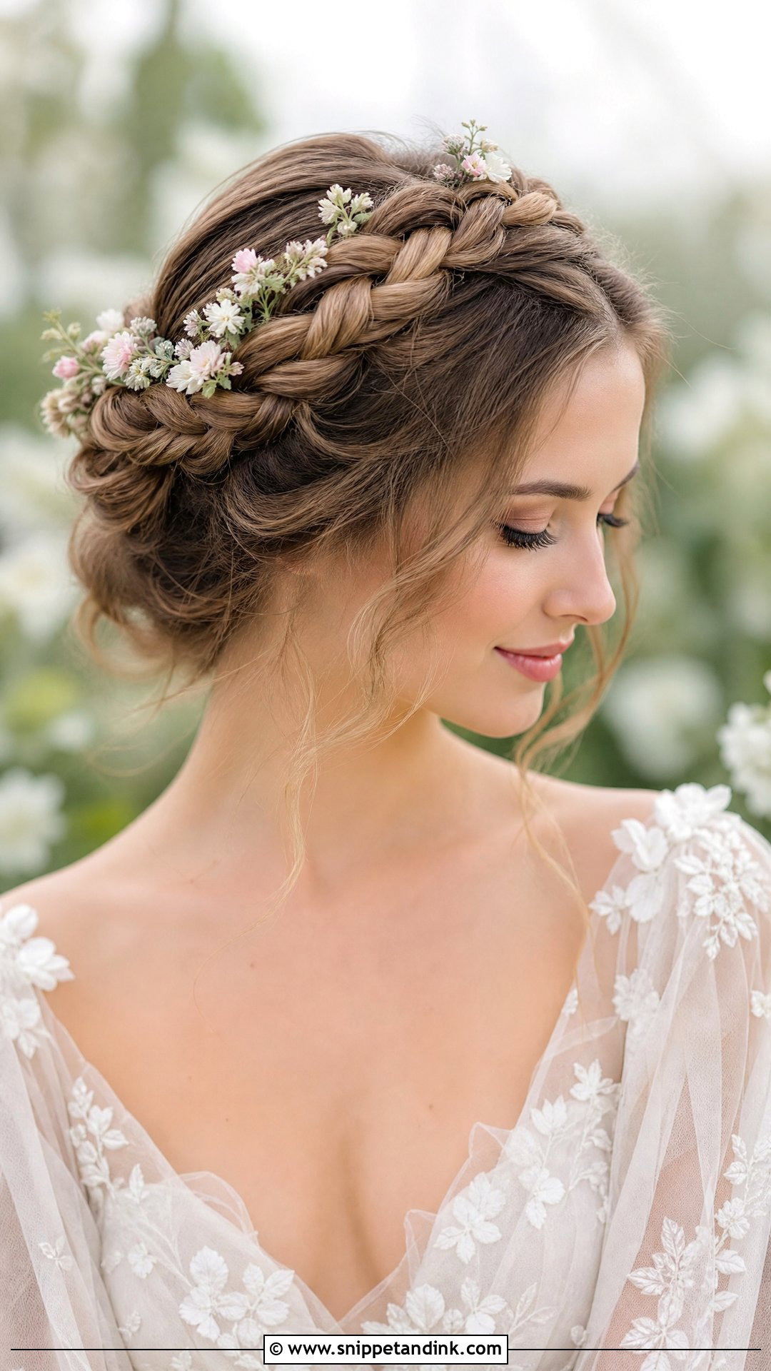 Braided Crown - Snippet and Ink - 20 Simple Bridal Hairstyles