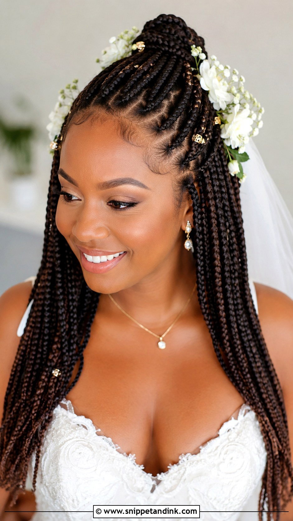 Braided Crown - Snippet and Ink - 25 Afro Wedding Hairstyles