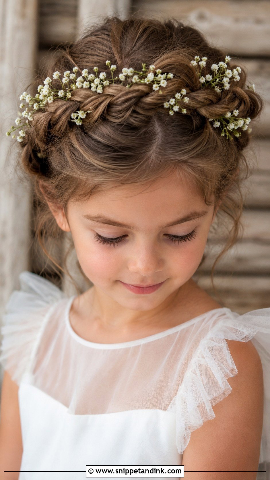 Braided Crown - Snippet and Ink - 25 Childrens Wedding Hair Ideas