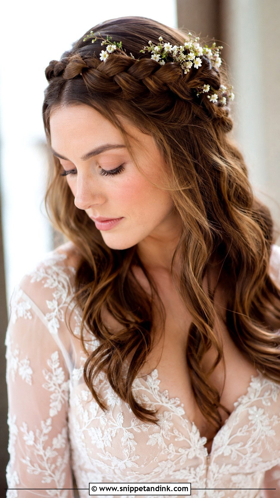 Braided Crown - Snippet and Ink - 25 Classy Wedding Hair Ideas